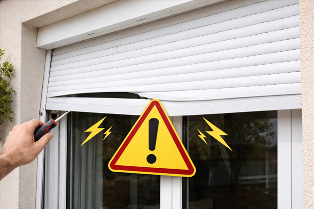 Volet roulant bloqué