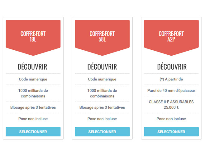tarifs coffres-forts
